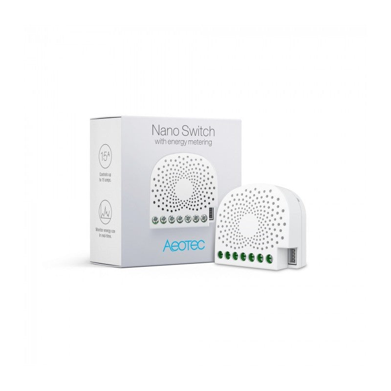 Aeotec Nano Switch Z-Wave Plus com medição de consumos