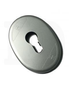 Espelho oval Mottura, para cilindro de perfil europeu, em alumínio anodizado