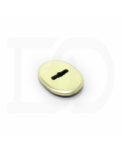 Espelho oval Mottura, para chave de duplo palhetão, dourado