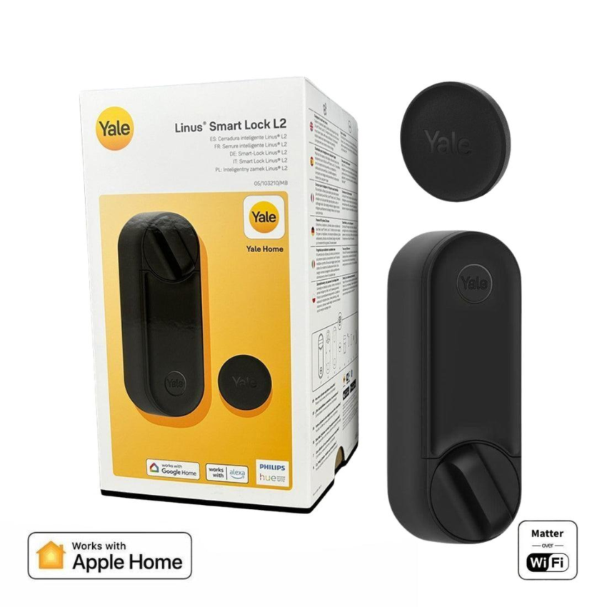 Fechadura Inteligente Yale Linus® L2 Wi‑Fi (Preto Mate)