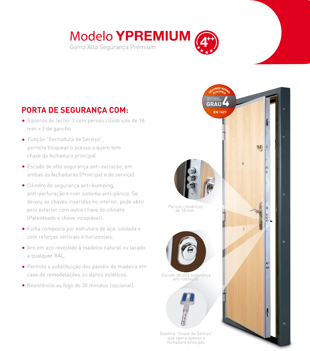 Porta Alta Seguran&ccedil;a Yale Premium